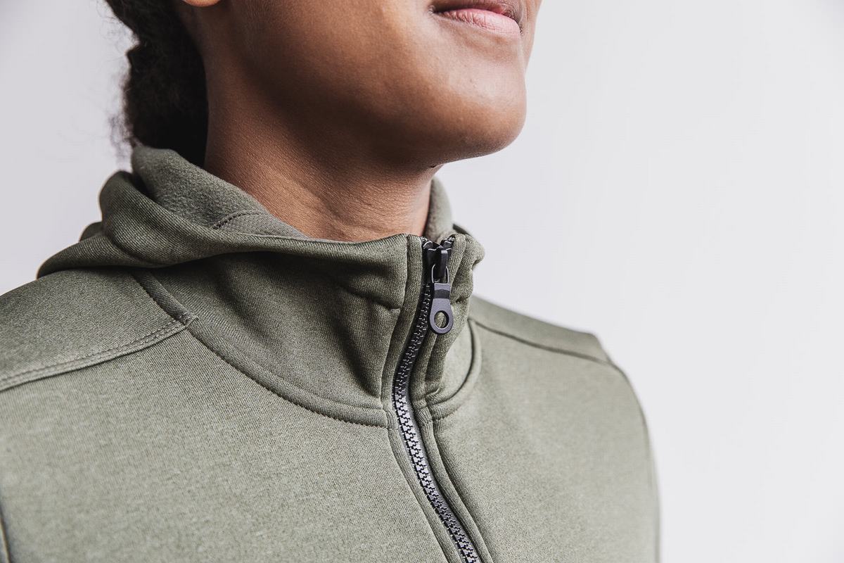 Nobull Performance Zip-up Women's Hoodie Green | Australia (KE8132)